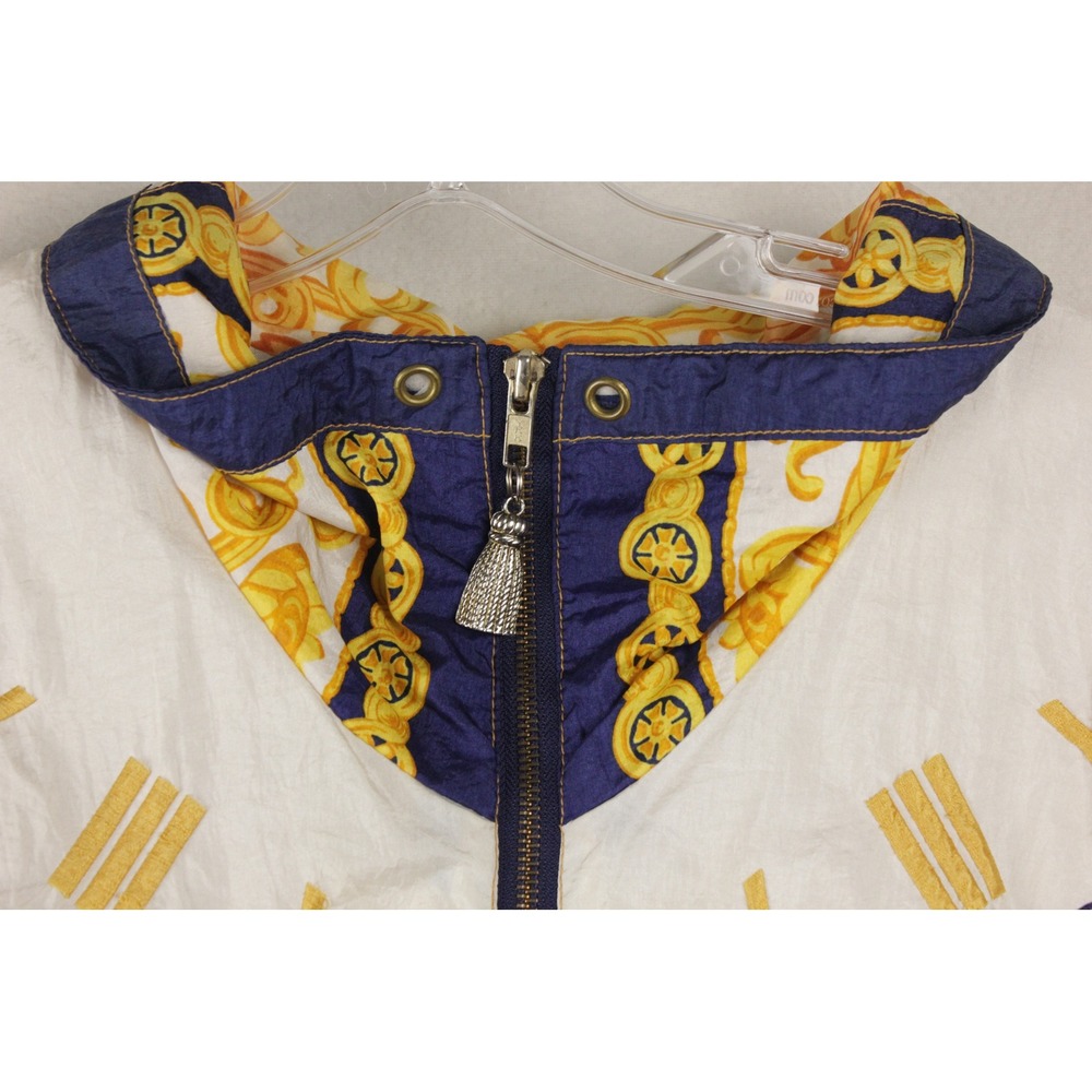 Vintage Giacca Sport Baroque Windbreaker Jacket Roman Numeral Nylon L 90s - Picture 10 of 12